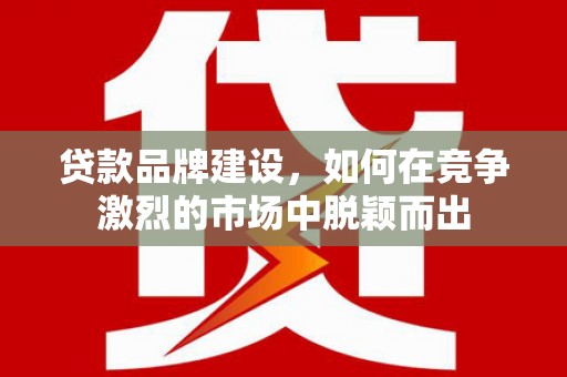 富县贷款品牌建设，如何在竞争激烈的市场中脱颖而出