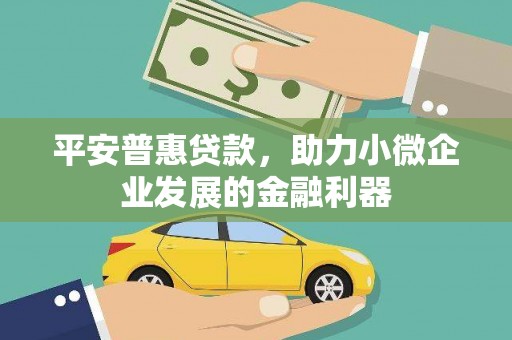 富县平安普惠贷款，助力小微企业发展的金融利器