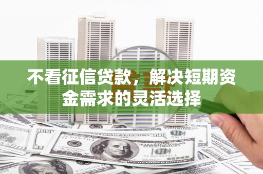 富县不看征信贷款，解决短期资金需求的灵活选择