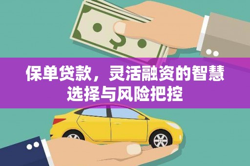 富县保单贷款，灵活融资的智慧选择与风险把控
