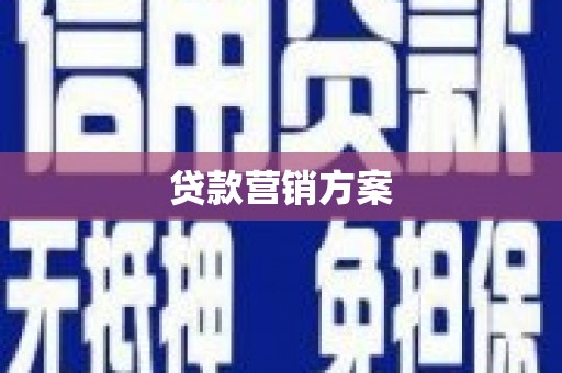 富县贷款营销方案