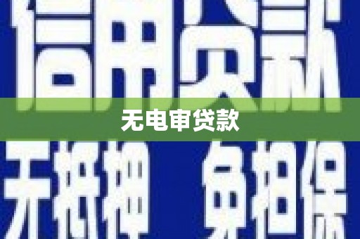 富县无电审贷款