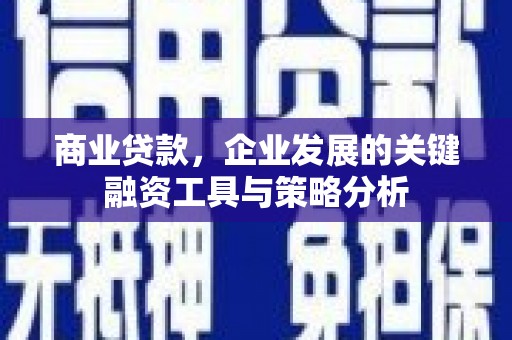 富县商业贷款，企业发展的关键融资工具与策略分析