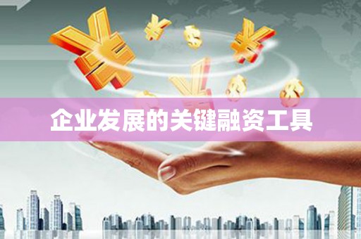 富县企业发展的关键融资工具