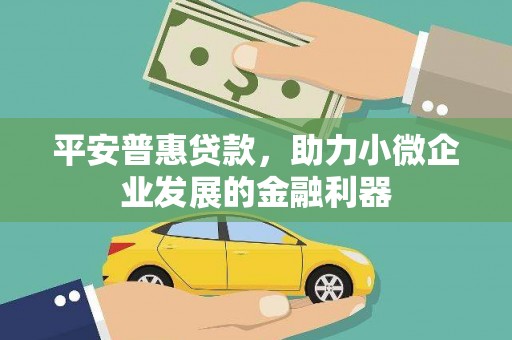 富县平安普惠贷款，助力小微企业发展的金融利器