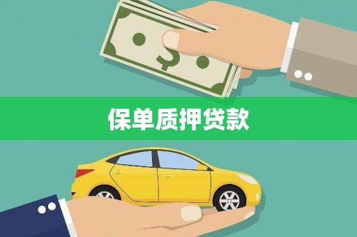 富县保单质押贷款