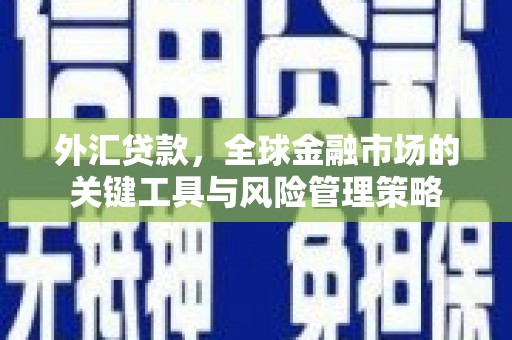 富县外汇贷款，全球金融市场的关键工具与风险管理策略
