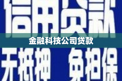富县金融科技公司贷款