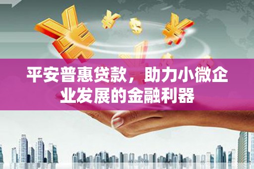 富县平安普惠贷款，助力小微企业发展的金融利器
