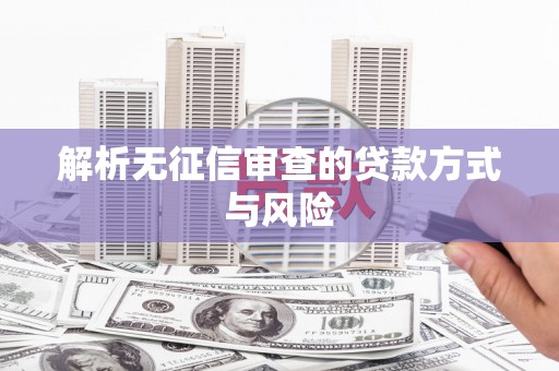 富县解析无征信审查的贷款方式与风险